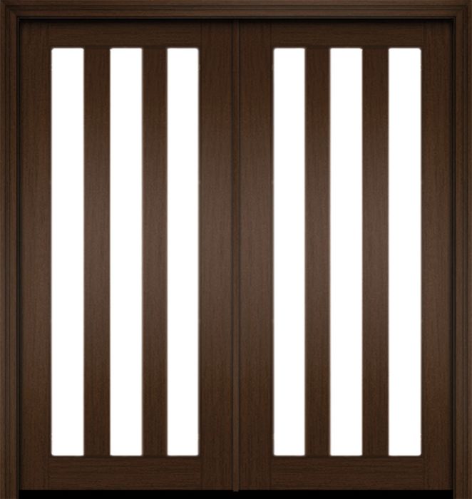 80" Mahogany Naples V3 Lite Double Door | HVHZ Impact