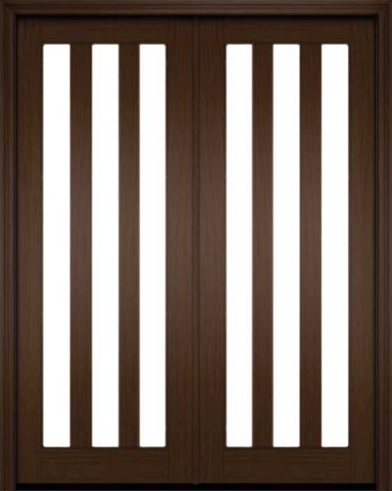 96" Mahogany Naples V3 Lite Double Door | HVHZ Impact