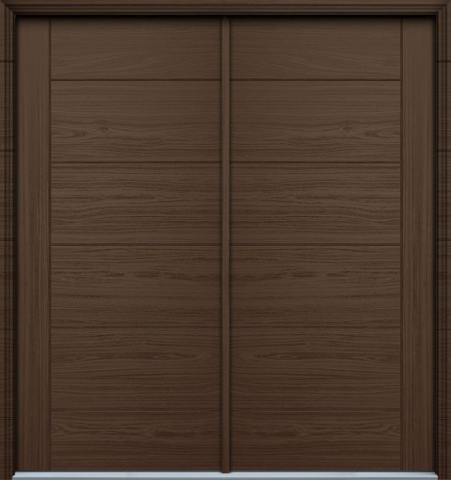 80" Contemporary Milan Teakgrain Double Door