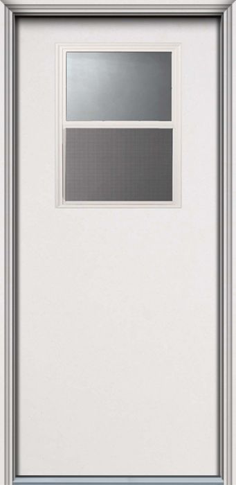 80" Vent Lites Obscure Top View Smooth Single Door