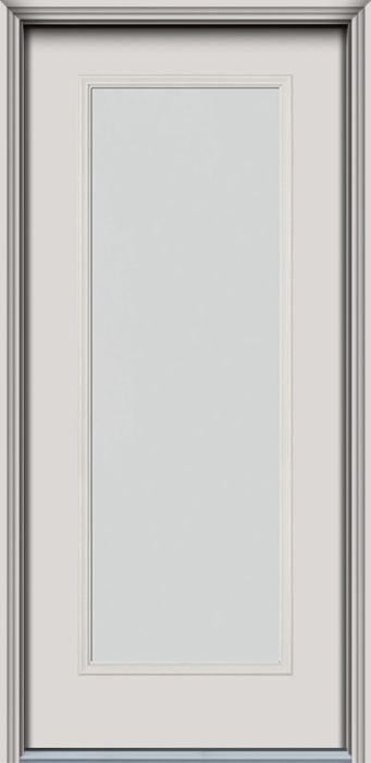 80" Blanca Full Lite Narrow Smooth Fiberglass Single Door