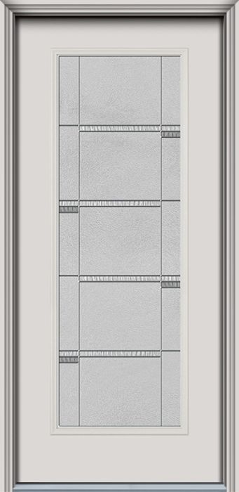 80" Crosswalk Full Lite Smooth Fiberglass Single Door