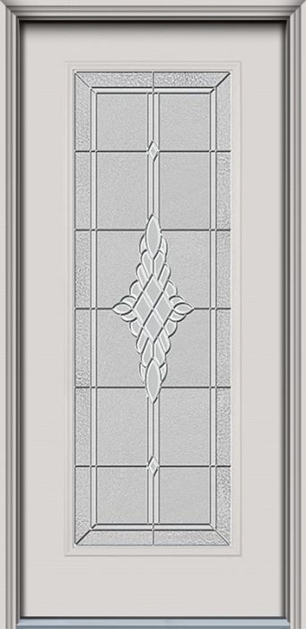 80" Grace Full Lite Smooth Fiberglass Single Door