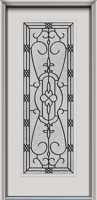 80" Jacinto Full Lite Smooth Fiberglass Single Door