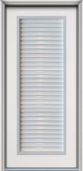 80" Full Vent Louver Smooth Fiberglass Single Door