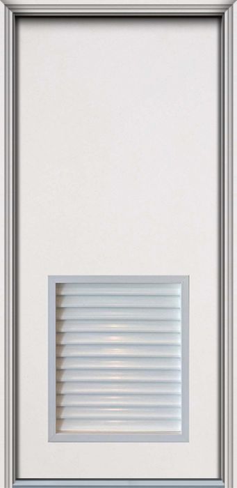 80" 1/2 Vent Louver Smooth Fiberglass Single Door