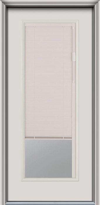 80" Blind Full Lite Smooth Single Door