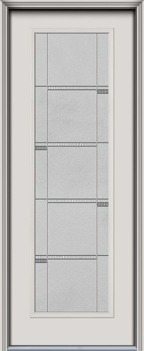 96" Crosswalk Full Lite Smooth Fiberglass Single Door