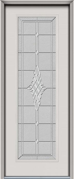 96" Grace Full Lite Smooth Fiberglass Single Door