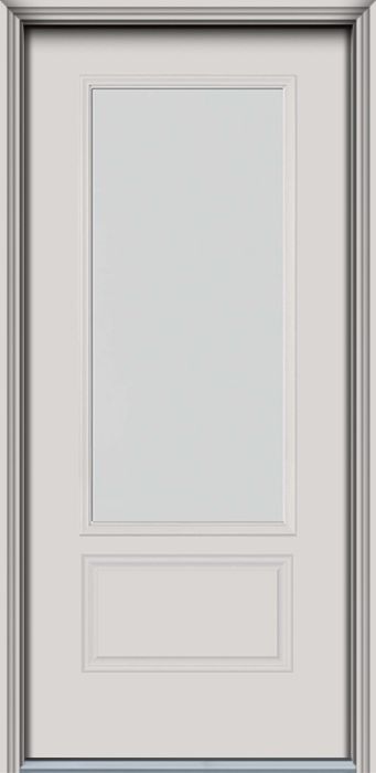 80" Blanca 3/4 Lite 1 Panel Smooth Fiberglass Single Door