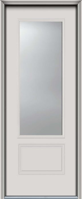 96" 3/4 Lite 1 Panel Smooth Single Door