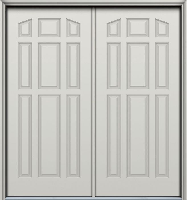 80" 9 Panel Smooth Double Door