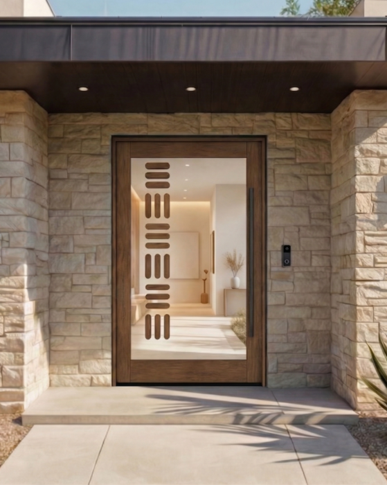 NOKO | Mahogany SDO Contemporary Modern Shaker Pivot Door