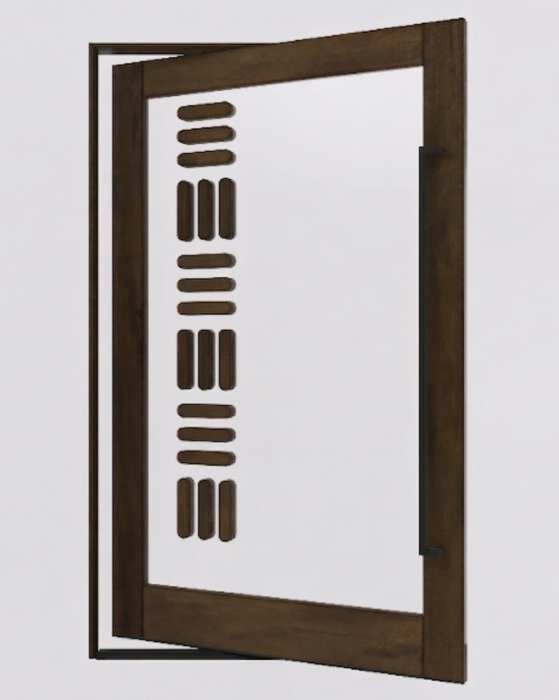 NOKO | Mahogany SDO Contemporary Modern Shaker Pivot Door