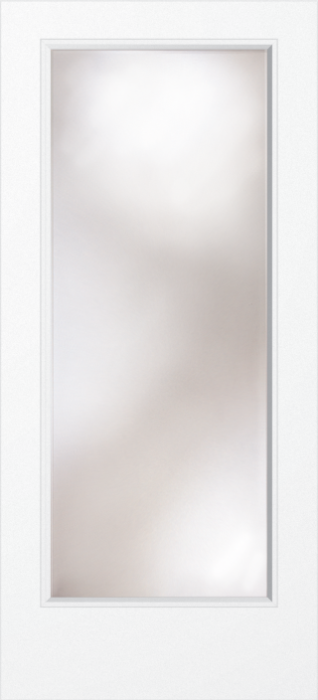 80" Full Lite Nova 90 Modern Smooth Fiberglass Direct Glazed Single Door 