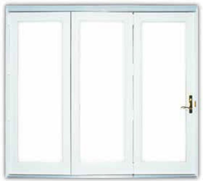 Low-e 96" Full Lite 3 Panel Fiberglass Folding Door