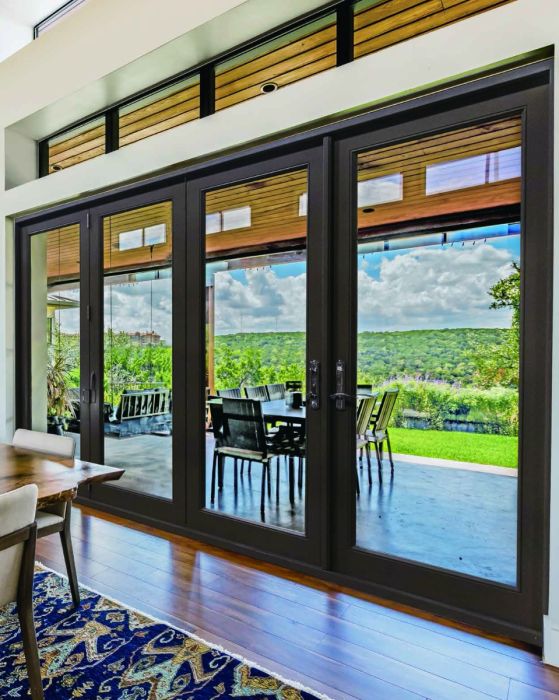 Low-e 96" Full Lite 4 Panel Fiberglass Folding Door