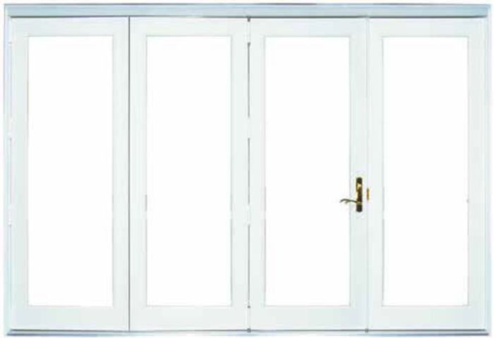 Low-e 96" Full Lite 4 Panel Fiberglass Folding Door