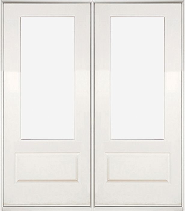 Low-e 3/4 Lite Fiberglass Fixed Double Door