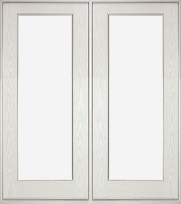 Low-e Full Lite Fiberglass Fixed Double Door