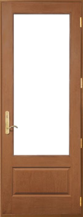 Low-e 96" 3/4 Lite Fiberglass Single Door, Impact Rated