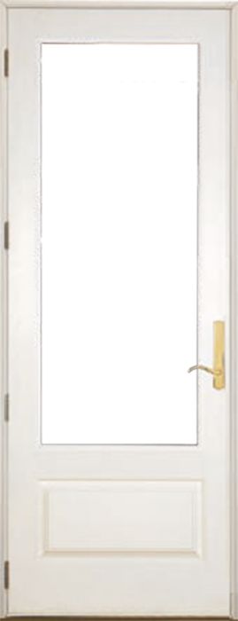 Low-e 96" 3/4 Lite Fiberglass Single Door, Impact Rated