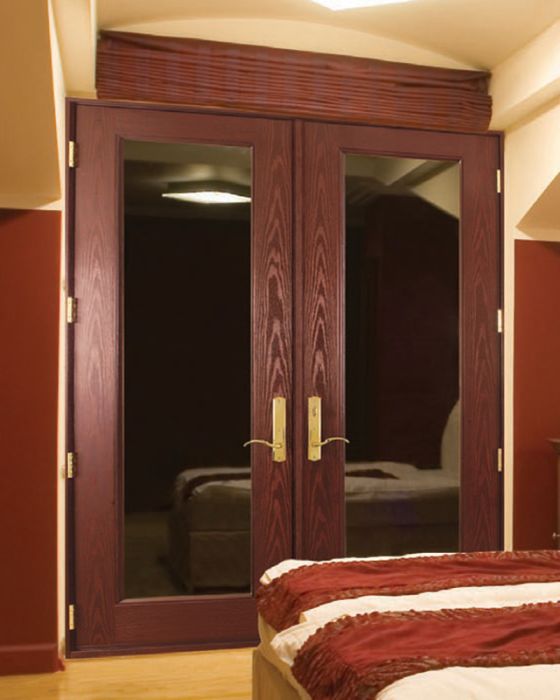 Low-e 96" Full Lite Fiberglass Double Door