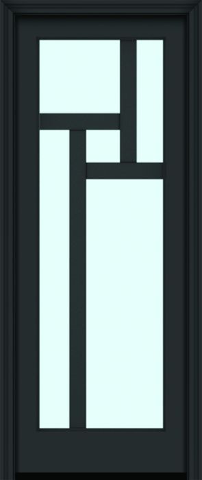 96" Full Lite 5 Lite 3.5" Designer SDL Oculus Nova 90 Eclectic Smooth Fiberglass Single Door