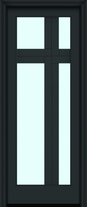 96" Full Lite 4 Lite 3.5" Designer SDL Ouroboros Nova 90 Modern Smooth Fiberglass Single Door