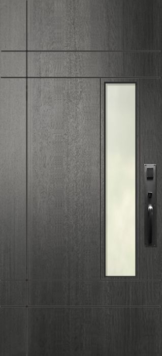 80" Santa Barbara Mahogany Contemporary Door w/Textured Glass