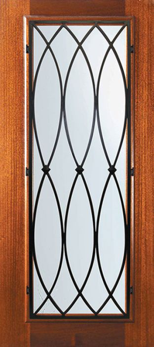 80" Full Lite La Salle Mahogany Door