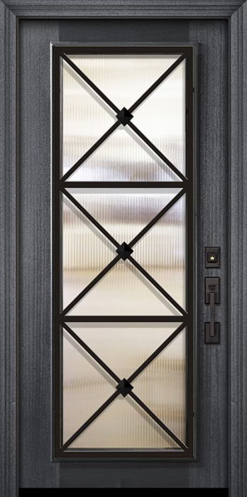 80" Full Lite Republic Portobello Mahogany Door