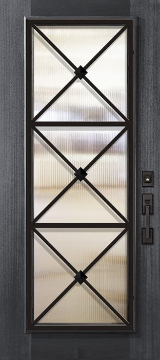80" Full Lite Republic Portobello Mahogany Door