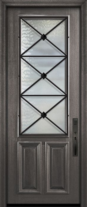 36" x 96" 2/3 Lite Republic Portobello Mahogany Door