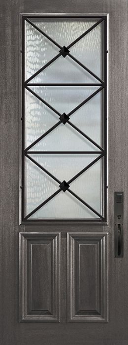36" x 96" 2/3 Lite Republic Portobello Mahogany Door