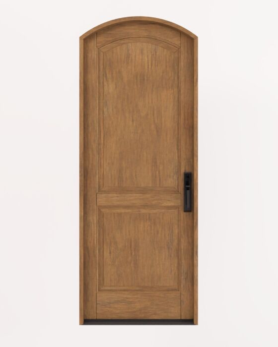 Mahogany Arch Top 2 Panel Solid Single Door|P201-ART-OG