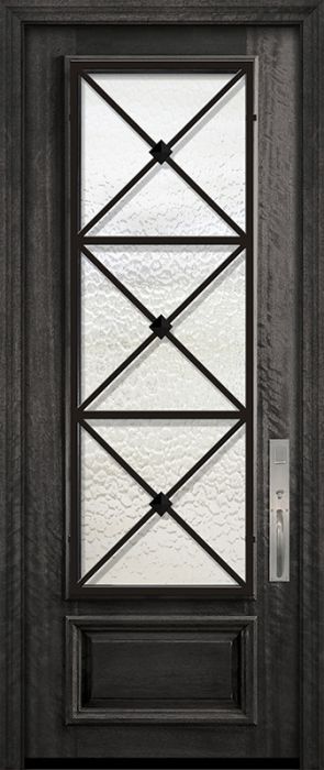 96" 3/4 Lite Republic Portobello Mahogany Door