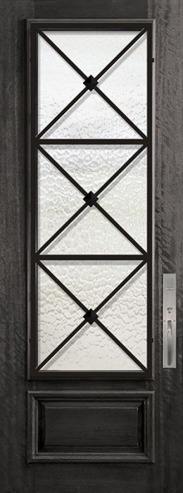 96" 3/4 Lite Republic Portobello Mahogany Door