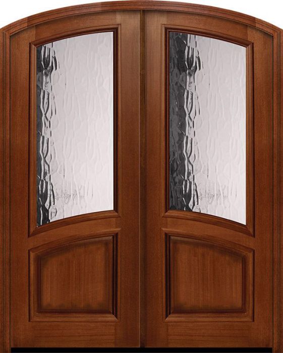 36" x 96" Double Arch Top Portobello Mahogany Door