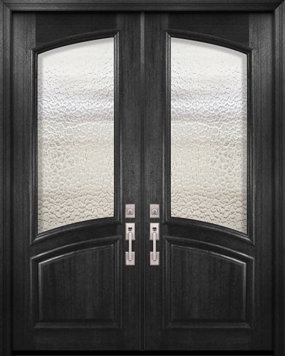 36" x 96" Double Square Top Arch Lite Portobello Mahogany Door