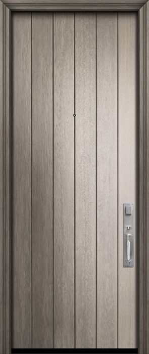 36" x 96" Square Top Plank Portobello Mahogany Door