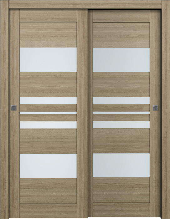 Prefinished Romi Vetro Shambor Modern Interior Bypass Door