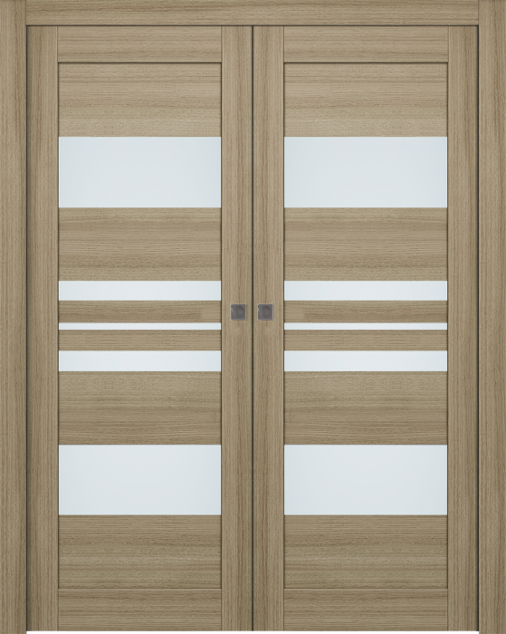 Prefinished Romi Vetro Shambor Modern Interior Double Pocket Door