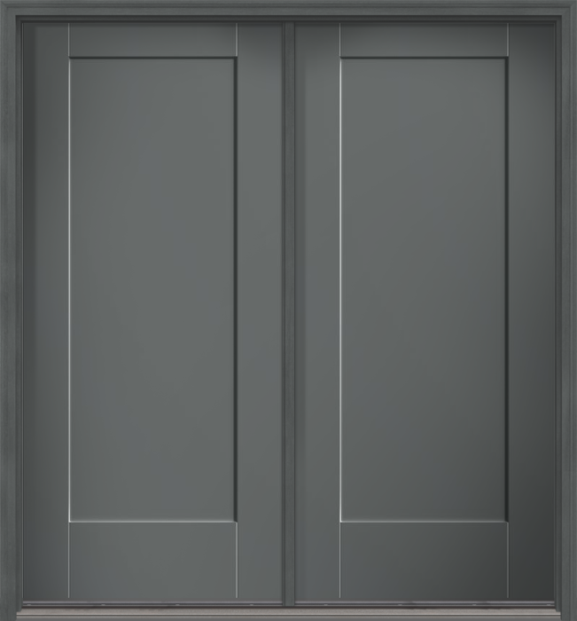 80" 1 Panel Shaker Smooth Fiberglass Double Door