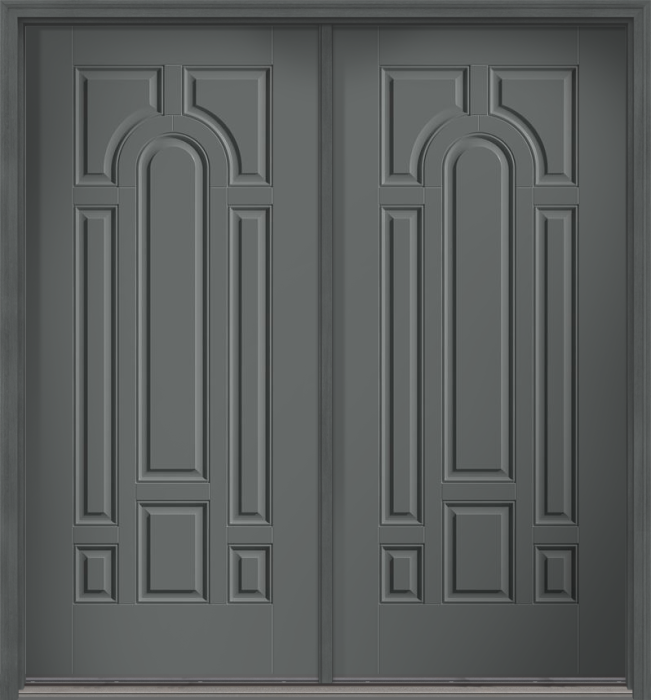 80" 8 Panel Smooth Fiberglass Double Door