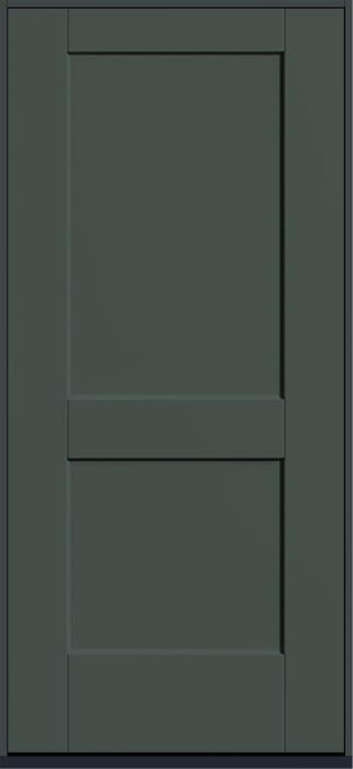 80" 2 Panel Square Top Shaker Smooth Fiberglass Single Door