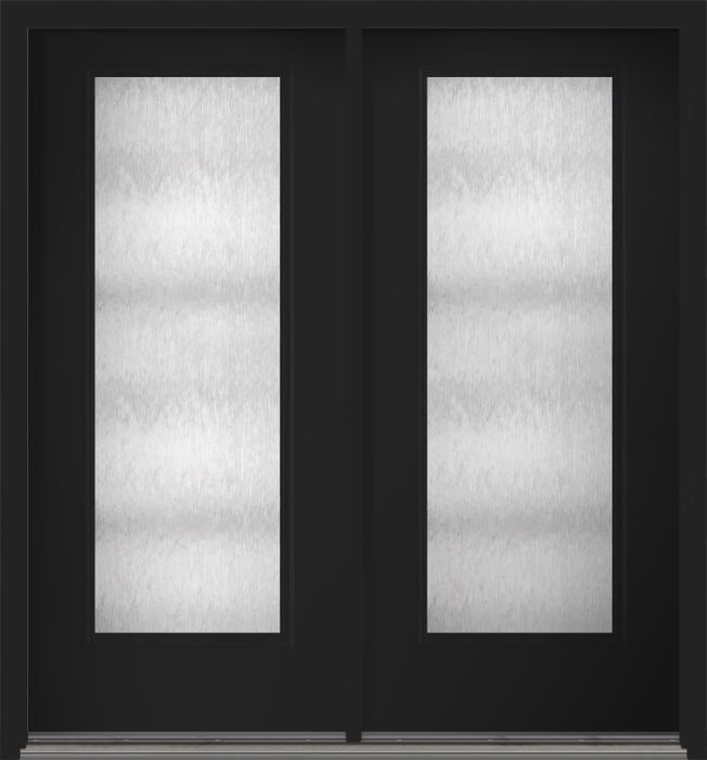 80" Chord Full Lite Smooth Fiberglass Double Door
