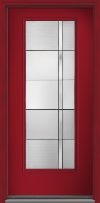 80" Axis Contemporary Modern Full Lite Smooth Fiberglass Single Door
