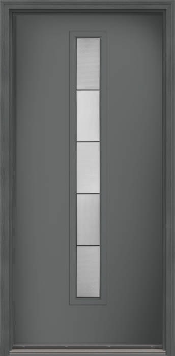 80" Axis Modern Pulse Linea Centered Smooth Fiberglass Single Door