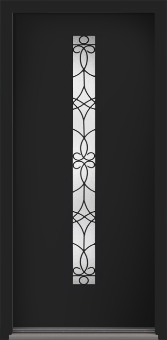 80" Salinas Modern Pulse Linea Centered Smooth Fiberglass Single Door